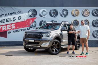 FORD RANGER AVALANCHE MACHINED FACE MATTE BLACK DARK TINT